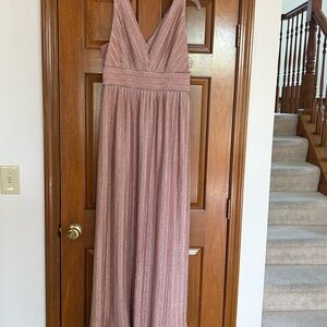 Adrianna Papell Pink Halter Maxi Dress for Weddings